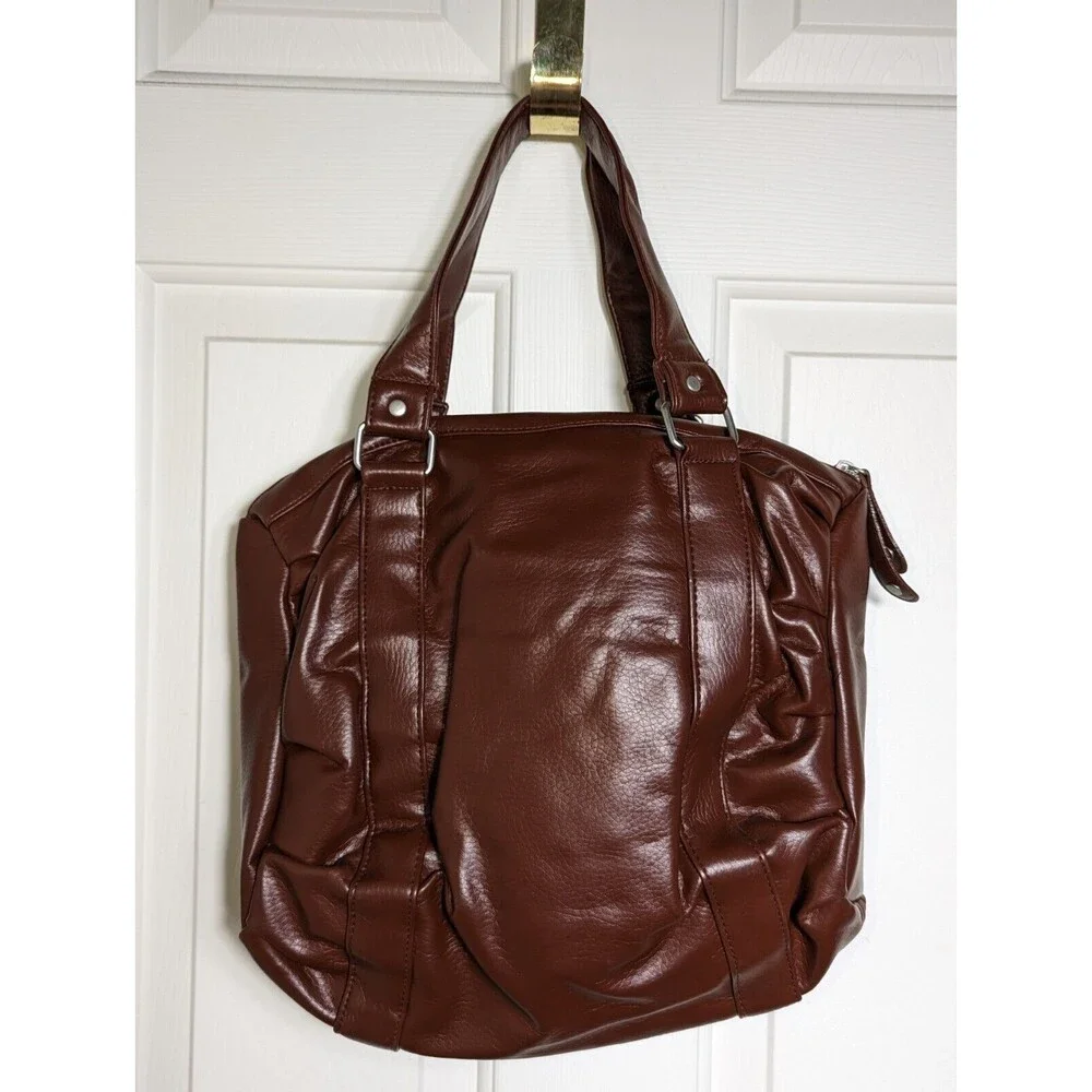 Disneyland Studded Mickey Hobo Purse Handbag Brown Faux Leather